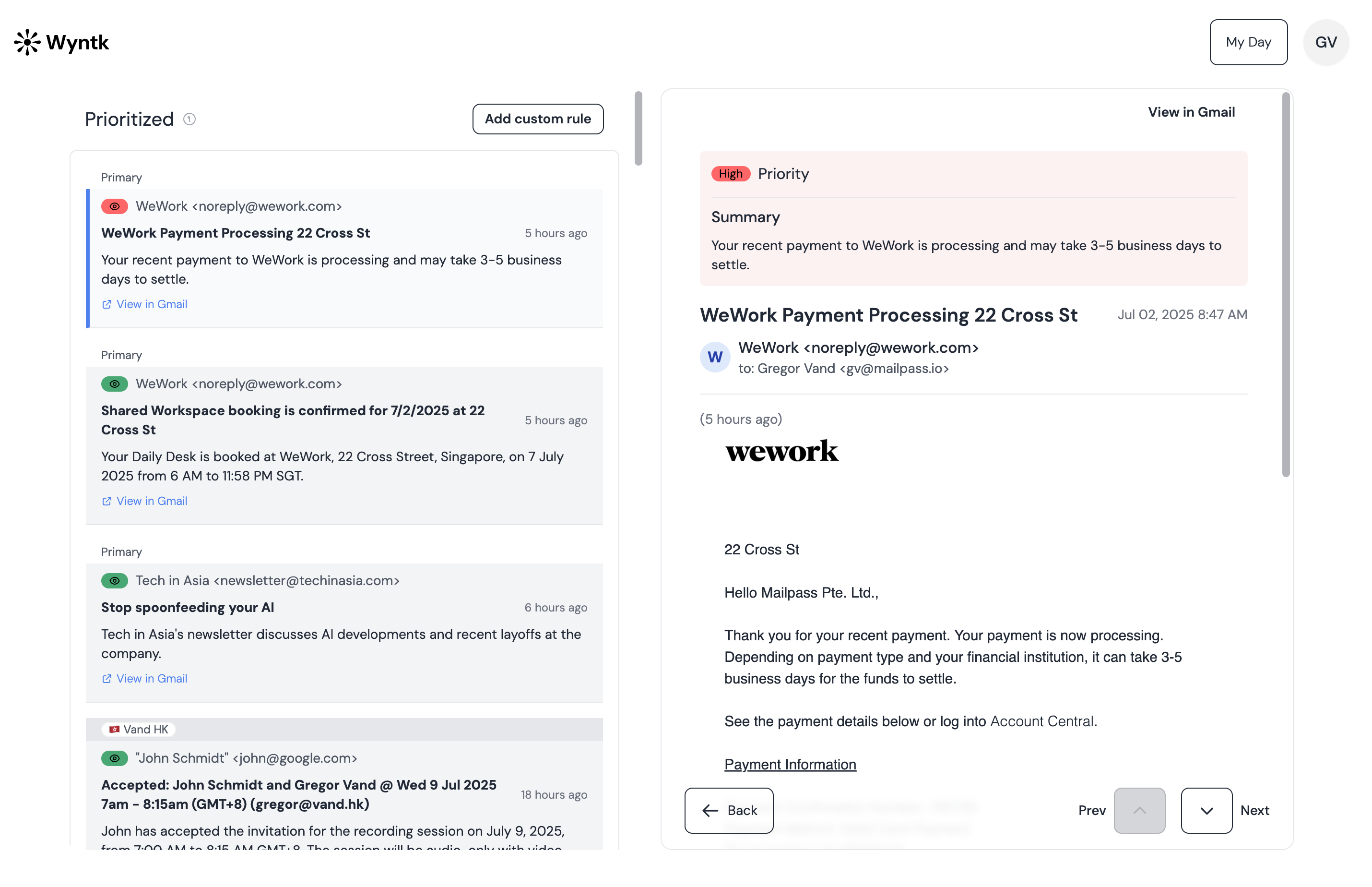 Wyntk Interface